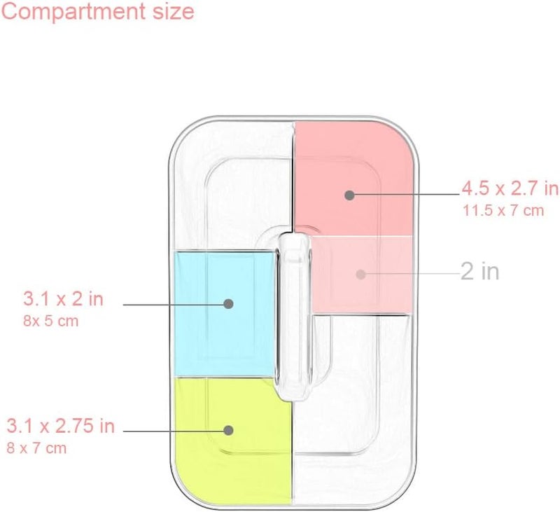 Vidifor Clear Thickened Portable Caddy Tote, Shower Caddy with Handle for Art Supplies, Makeup, Crafts, Colored Pencils, Sewing, Office Supplies (Clear) - Image 3